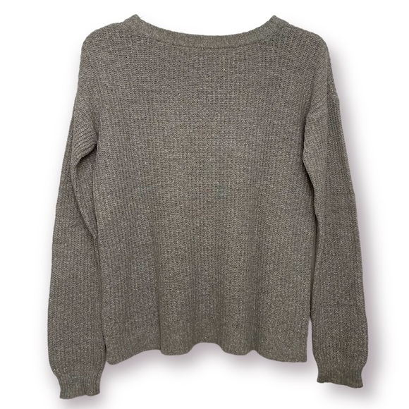 Grey Crew Neck Knitted Sweater Nordstrom Rubbish - Picture 3 of 10